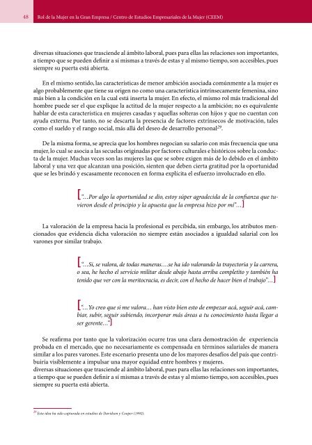 ROL DE LA MUJER - Facultad de EconomÃ­a y Negocios UDD