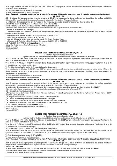 Recueil 1bis-2011 du 21 janvier - 19,43 Mb - PrÃ©fecture de la Marne
