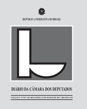 diÃ¡rio da cÃ¢mara dos deputados repÃºblica federativa do brasil