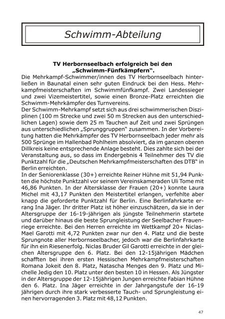 Handball-Abteilung - TV Herbornseelbach e.V.