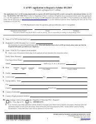 UMN Department Request for DS-2019 - ISSS Home - University of ...