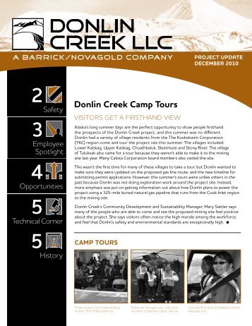 Donlin Creek Camp tours - Donlin Gold