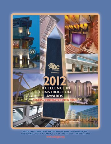 2012 excellence in construction awards - ABC