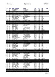 10 km-Lauf Ergebnisliste 12.7.2008 Seite 1