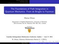 The Foundations of Path Integration in Quantum Mechanics ... - CUMC