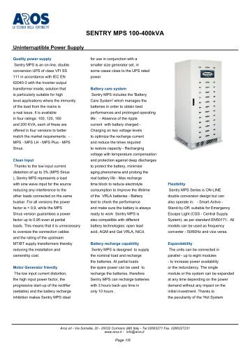 SENTRY MPS 100-400kVA