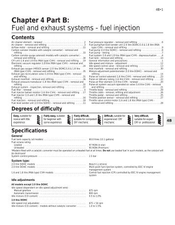 Chapter 4 Part B: Fuel and exhaust systems - fuel ... - Ford Sierra Net