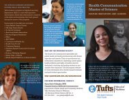 Health Communication Master of Science - Home | Tufts University ...