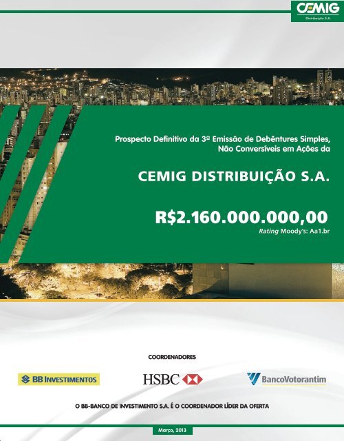 Cemig D Prospecto Definitivo da 3Âª EmissÃ£o de ... - Banco Votorantim