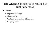 The AROME model performance at high resolution - Dca.iusiani ...