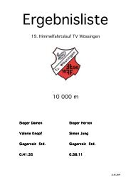 19. Himmelfahrtslauf - TV Wössingen eV