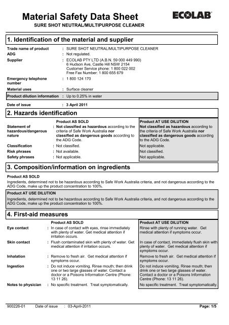 Sureshot Neutral-Multipurpose Cleaner - msds - Exp Apr 2016.pdf