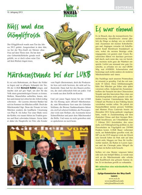 KnallFrosch 2013 - Froschkönig und Schneeflittchen