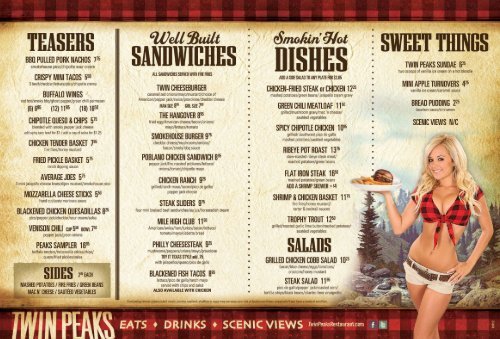 Twin peaks menu deals
