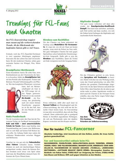 KnallFrosch 2012 - Das olympische Pamphlet über Huerenaffe und Co. 