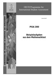 PISA 2000 Beispielaufgaben aus dem Mathematiktest OECD ...