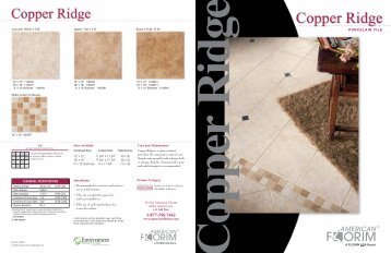 Copper Ridge Brochure - Bolick Distributors