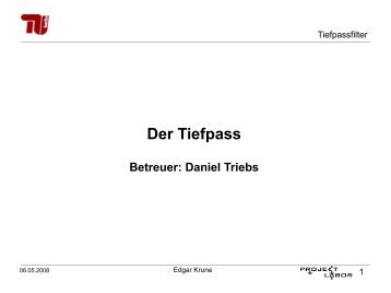 Der Tiefpass - Projektlabor