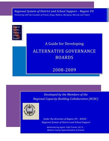 A Guide for Developing Alternative Governance Boards