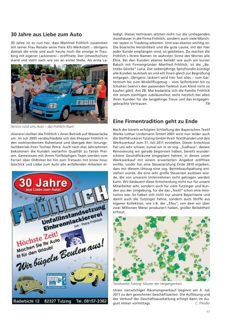 Download Heft 07 / Juli 2011 - Tutzinger Nachrichten