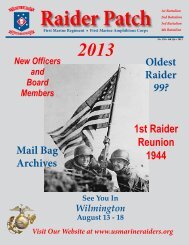 1st Raider Reunion 1944 Mail Bag Archives - U.S. Marine Raider ...