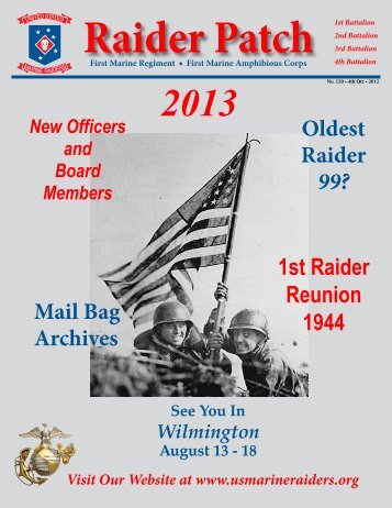 1st Raider Reunion 1944 Mail Bag Archives - U.S. Marine Raider ...