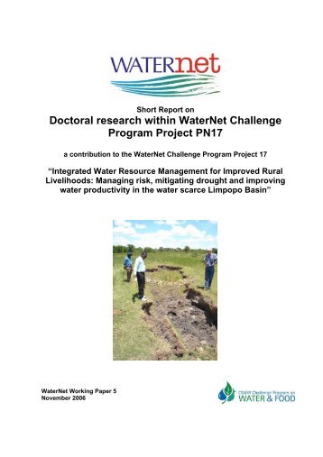 ShortReport on Doctoral research within WaterNet Challenge Program