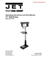 Jet JDP-17 drill press manual - Micro-Machine-Shop.com