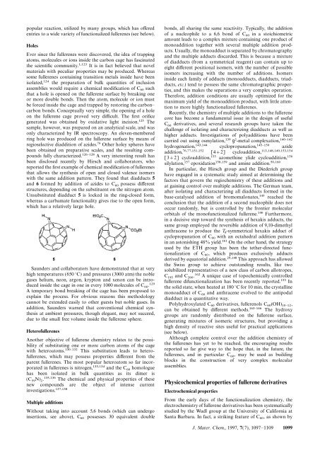 Fullerene chemistry for materials science applications - Cluster for ...