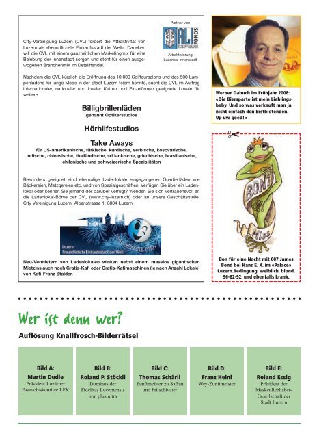 KnallFrosch 2009 - Das grosse Fasnachts-Programm für Stadt und Land