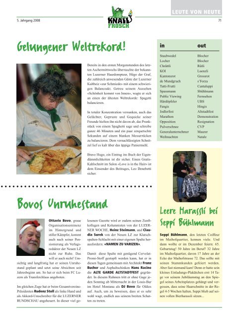 KnallFrosch 2008 - Wie Ursi Stämmer alle jodeln lässt