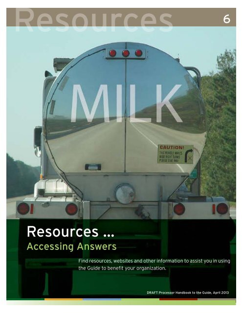 Processor Handbook - Innovation Center for US Dairy