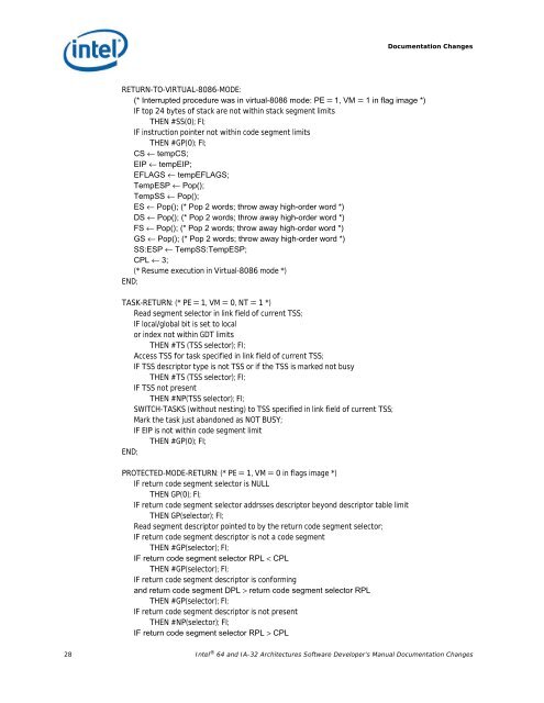 Intel 64 and IA-32 Architectures Software Developer's Manual