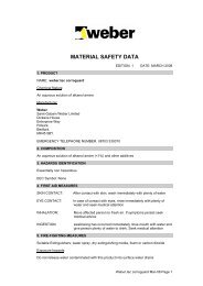 Material safety datasheet weber.tec corroguard