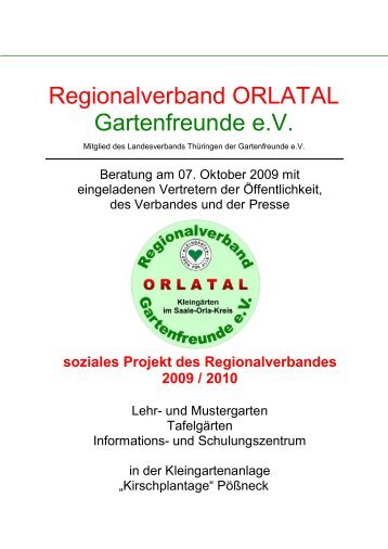 Regionalverband ORLATAL Gartenfreunde e.V.