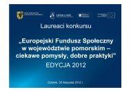 Europejski Fundusz SpoÅeczny w wojewÃ³dztwie pomorskim ...