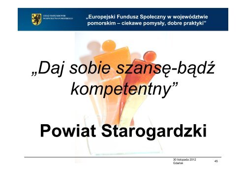 Europejski Fundusz SpoÅeczny w wojewÃ³dztwie pomorskim ...