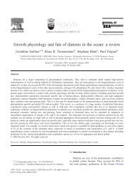 Growth physiology and fate of diatoms in the ocean - Interactions ...