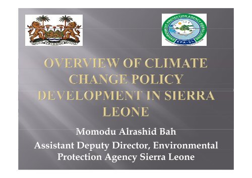 Overview of climate change policy development in Sierra Leone