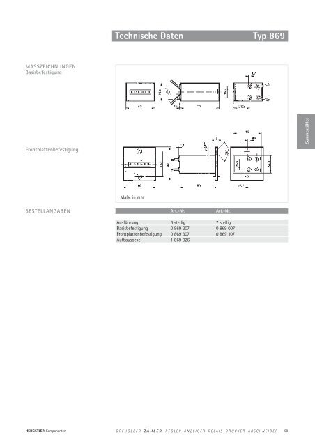 Technische Daten - sensor instruments