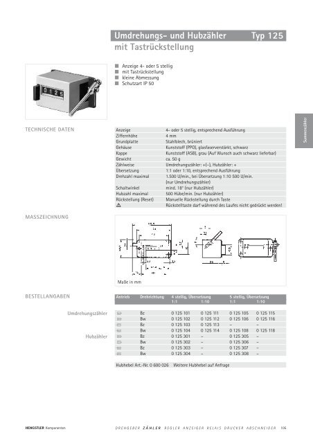 Technische Daten - sensor instruments