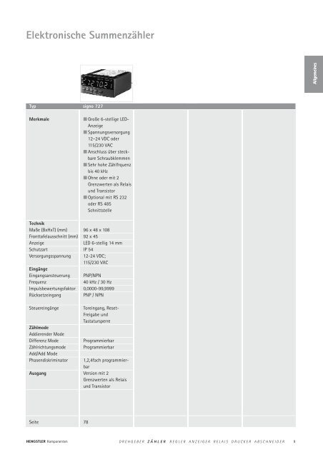 Technische Daten - sensor instruments