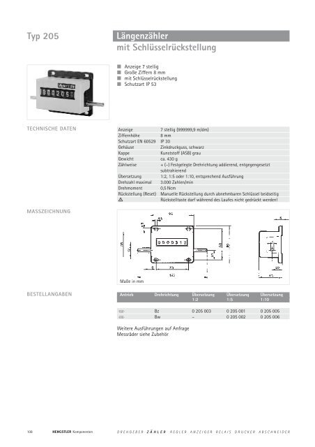 Technische Daten - sensor instruments