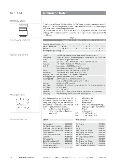 Technische Daten - sensor instruments