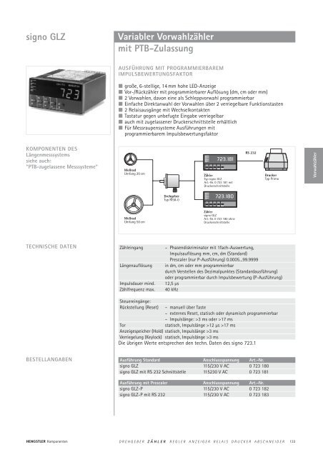 Technische Daten - sensor instruments