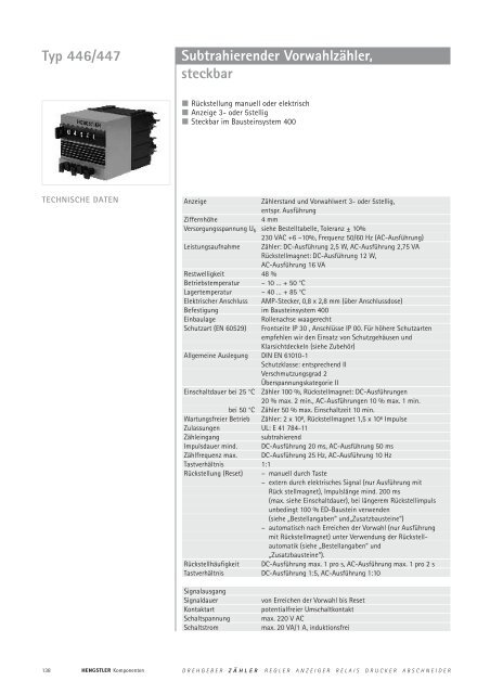 Technische Daten - sensor instruments