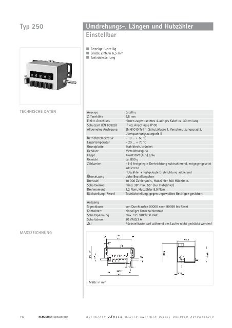 Technische Daten - sensor instruments