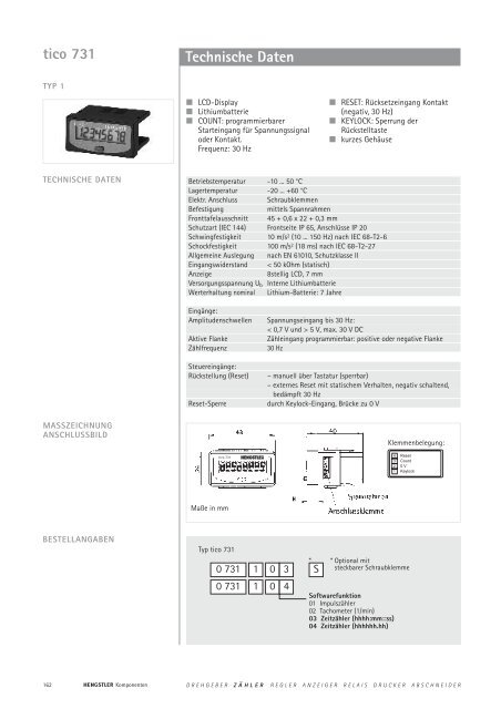 Technische Daten - sensor instruments