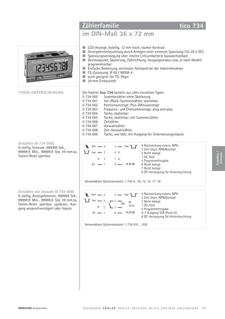 Technische Daten - sensor instruments