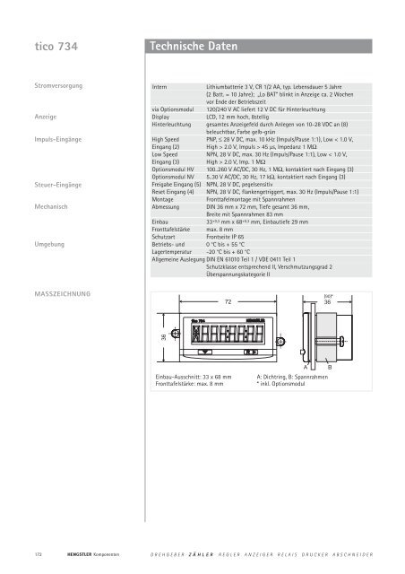 Technische Daten - sensor instruments